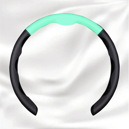 Nexi Customized Car Logo Breathable Ultra-thin 5D Leather & Carbon Car Steering Wheel Cover Universal Fit