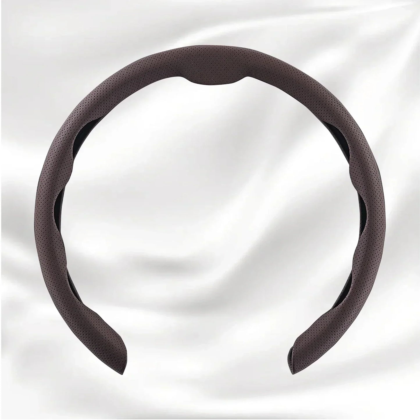 Nexi Customized Car Logo Breathable Ultra-thin 5D Leather & Carbon Car Steering Wheel Cover Universal Fit